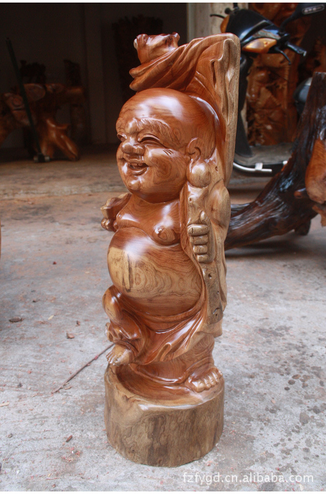 佛緣木雕 香樟木彌勒佛笑佛根雕工藝品的藝術魅力與批發指南